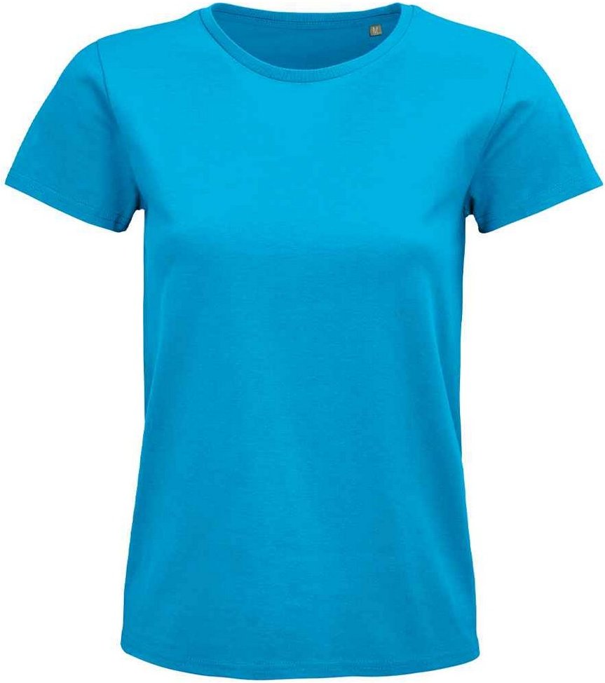 SOLS - "Pioneer" T-Shirt Baumwolle aus biologischem Anbau für Damen (Aquablau)