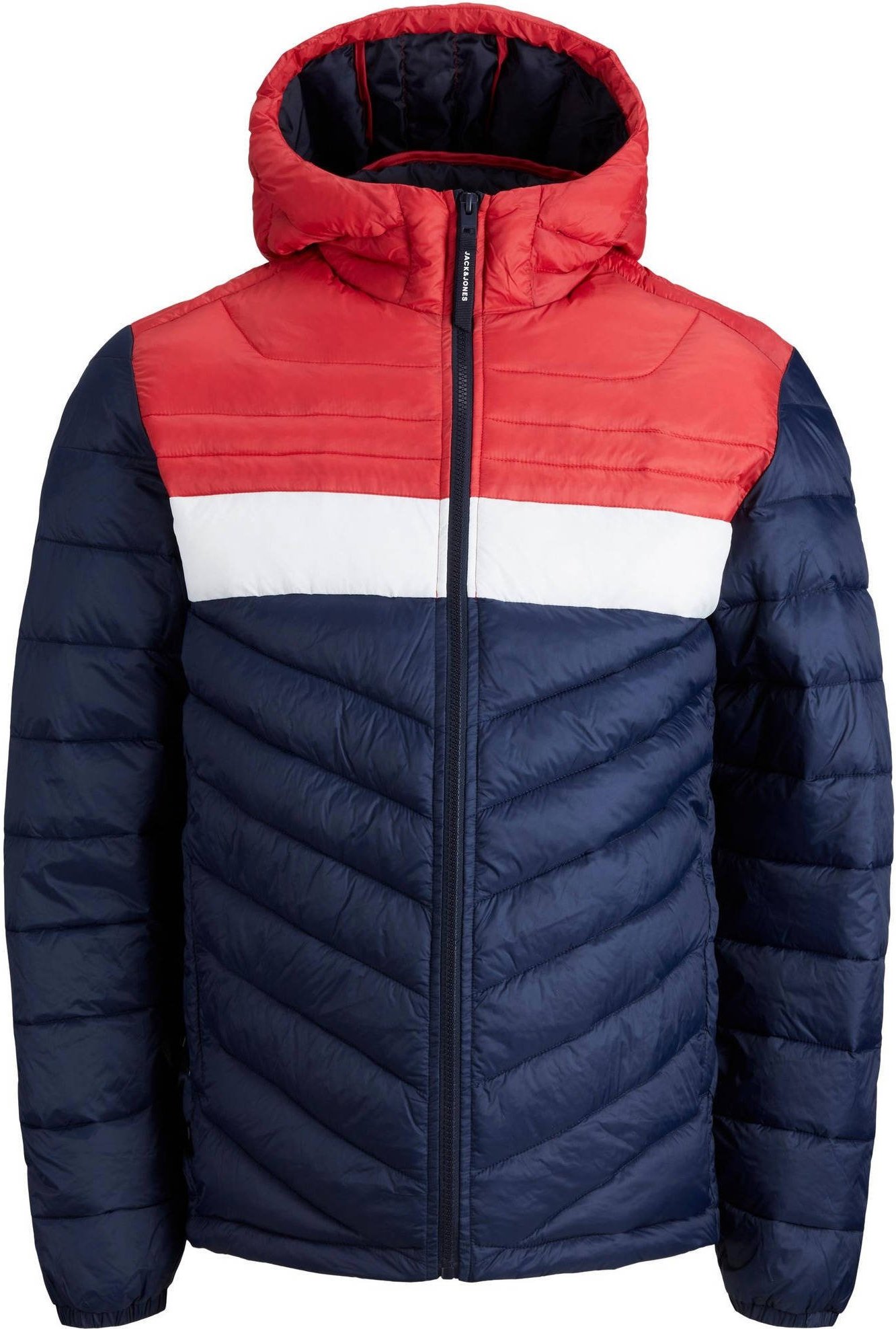 Eine tolle Steppjacke für Herren von der Marke JACK & JONES. Sehr angenehm zu tragen, bequem, warm und sportlich geschni...