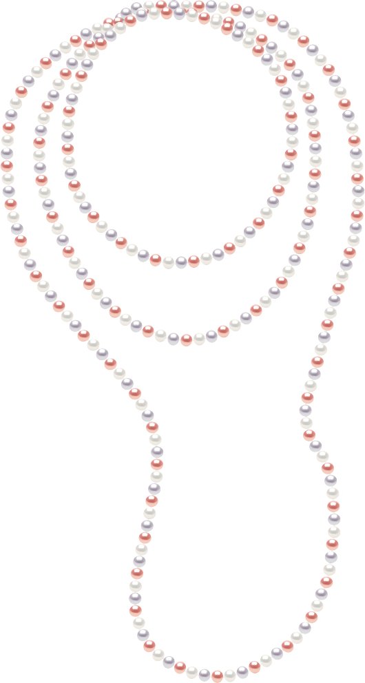 DIADEMA - Halskette - Echte Süßwasserperlen Pastell Multicolour