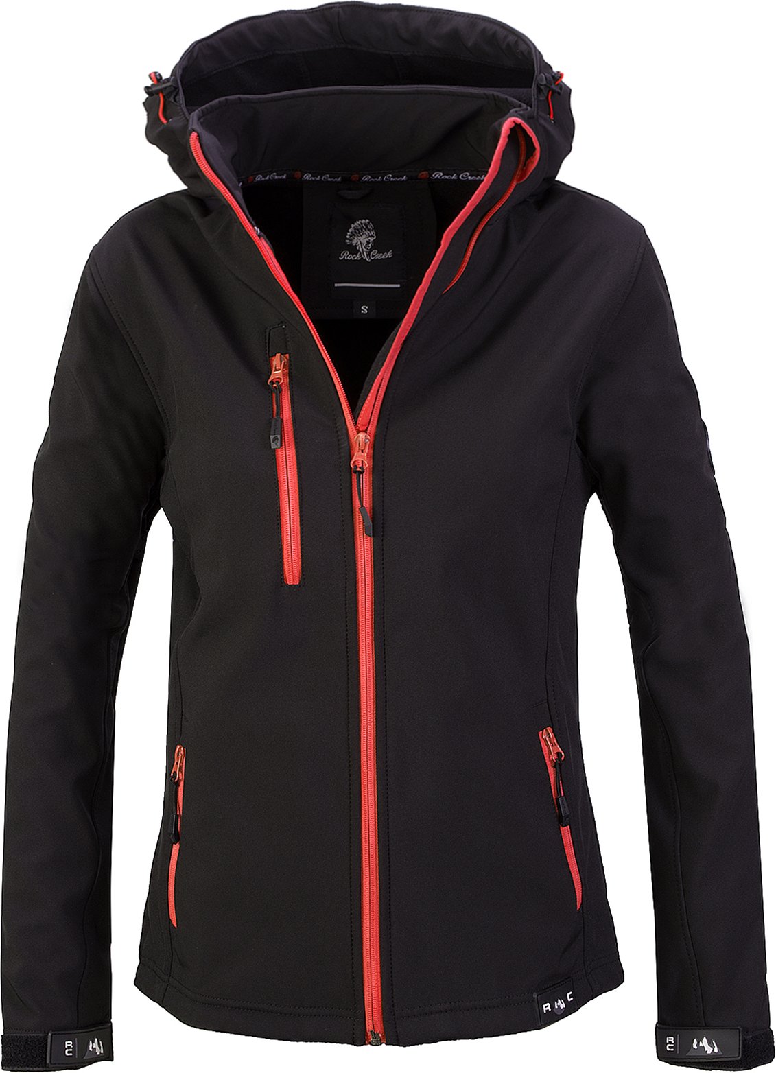 Rock Creek Jacke Schwarz meliert