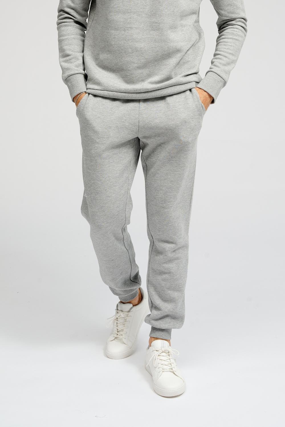 Basic Sweatpants - Hellgrau meliert