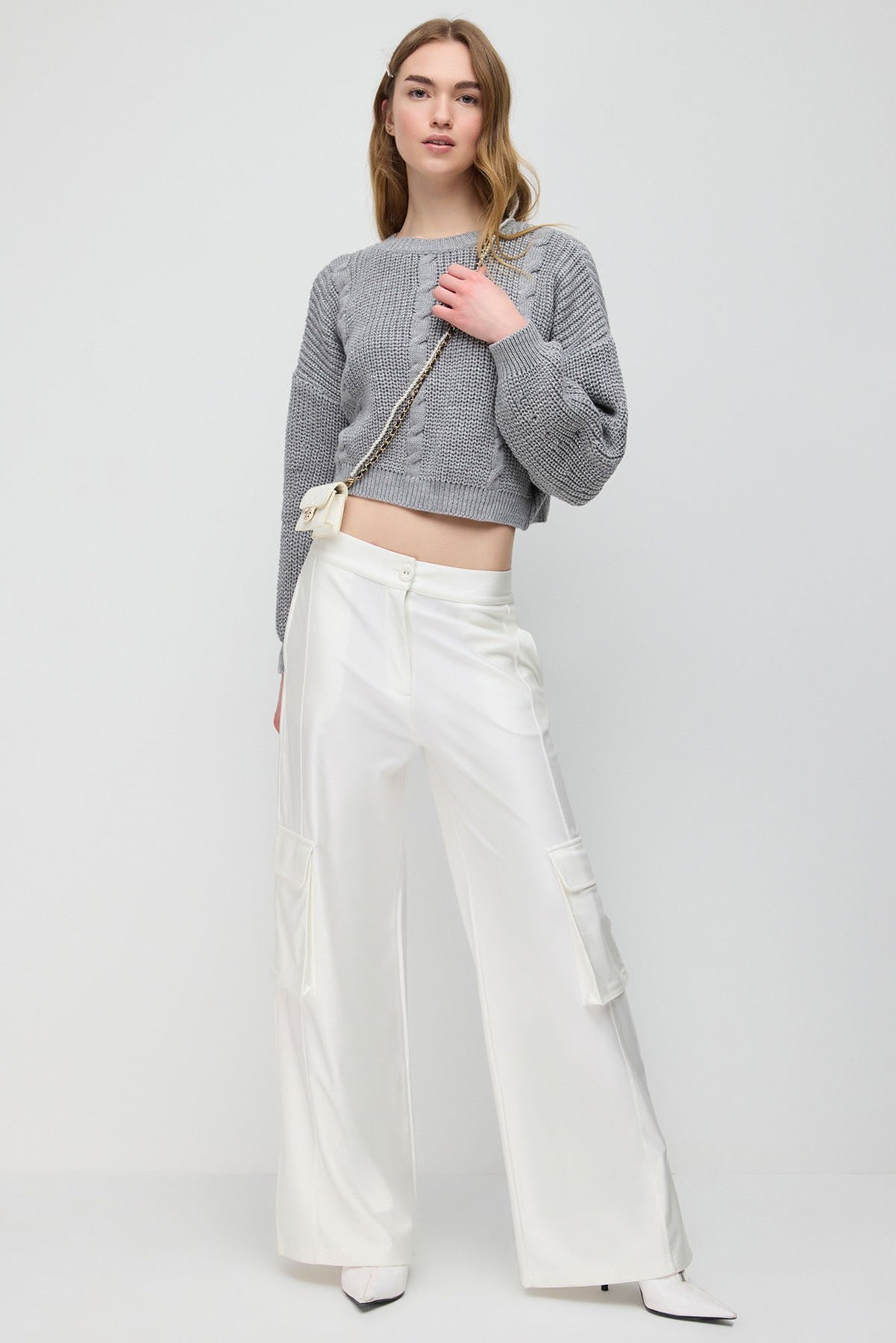 Glitzer Crop Pullover