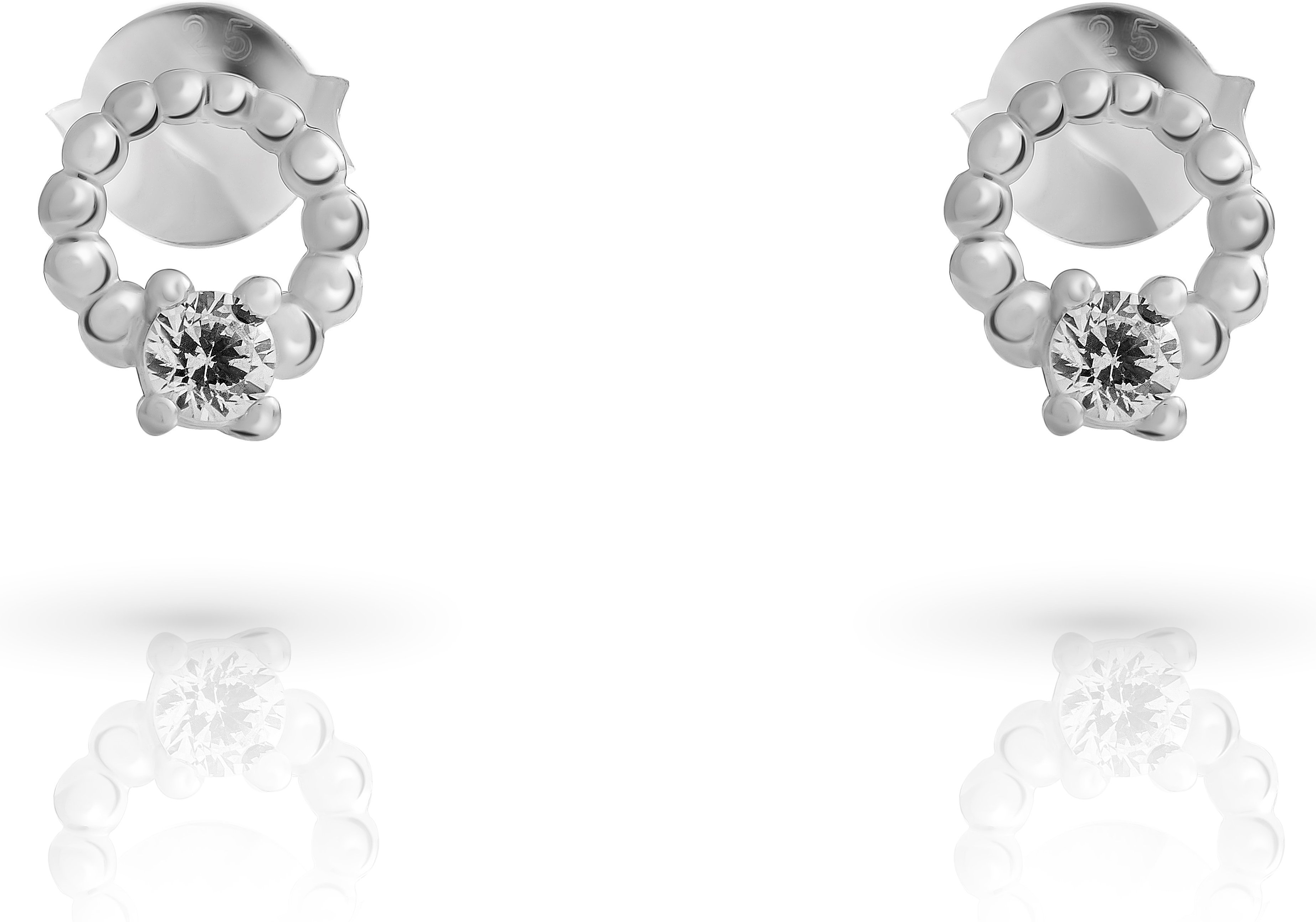 Orphelia 'Premium' Ohrstecker für Damen aus 925er Sterlingsilber - Silber ZO-7562