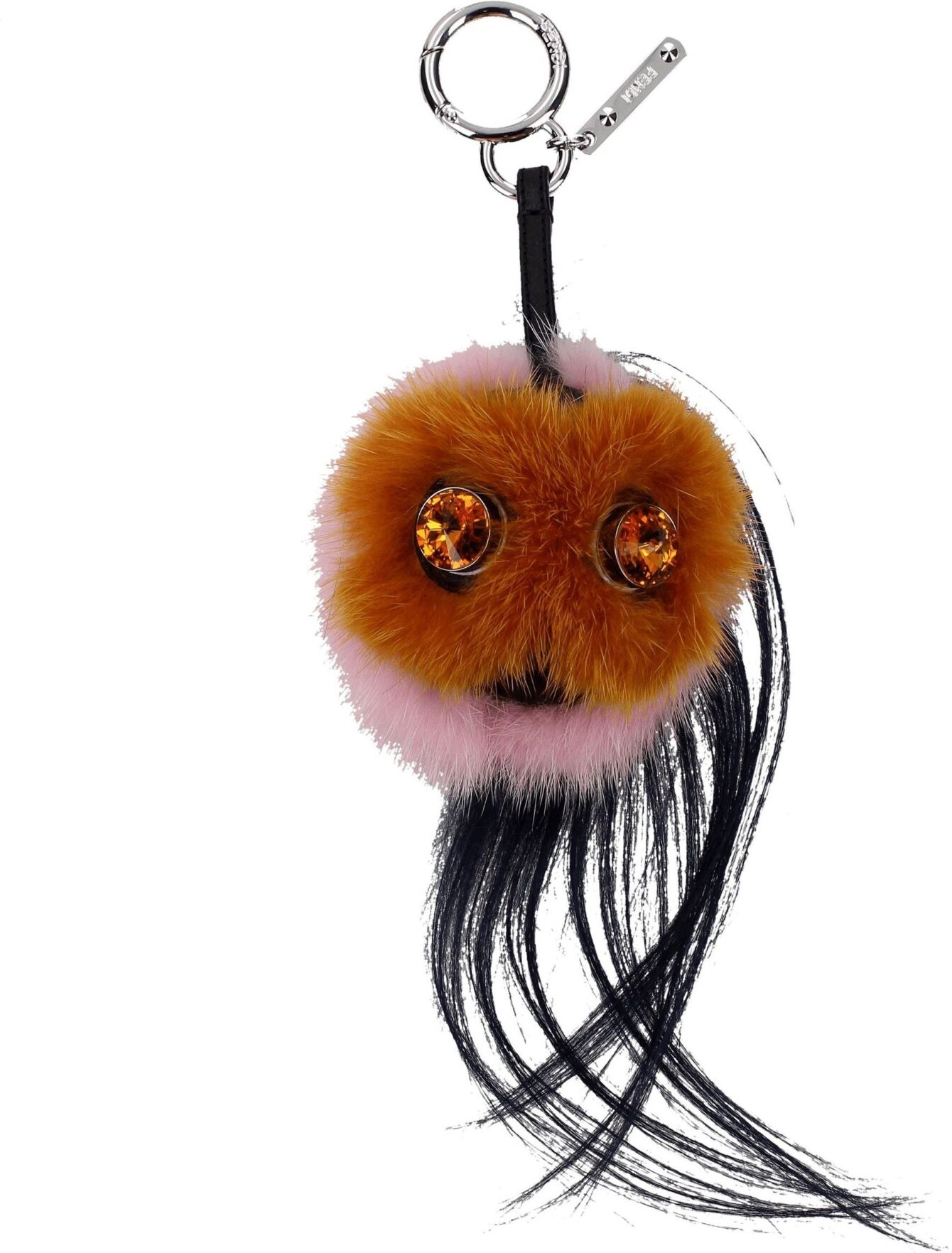 Brauner Pelz-Schlüsselanhänger