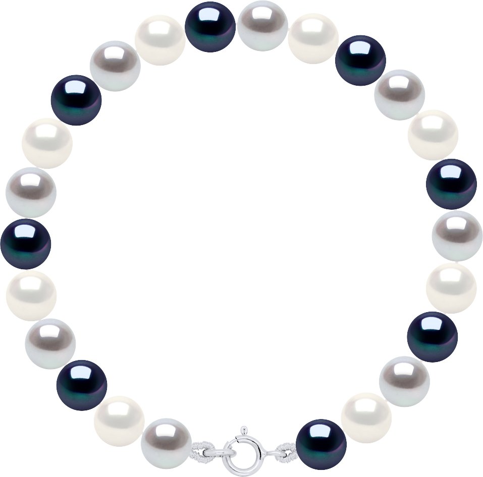Armband aus echten Süßwasser-Zuchtperlen rund 6-7 mm