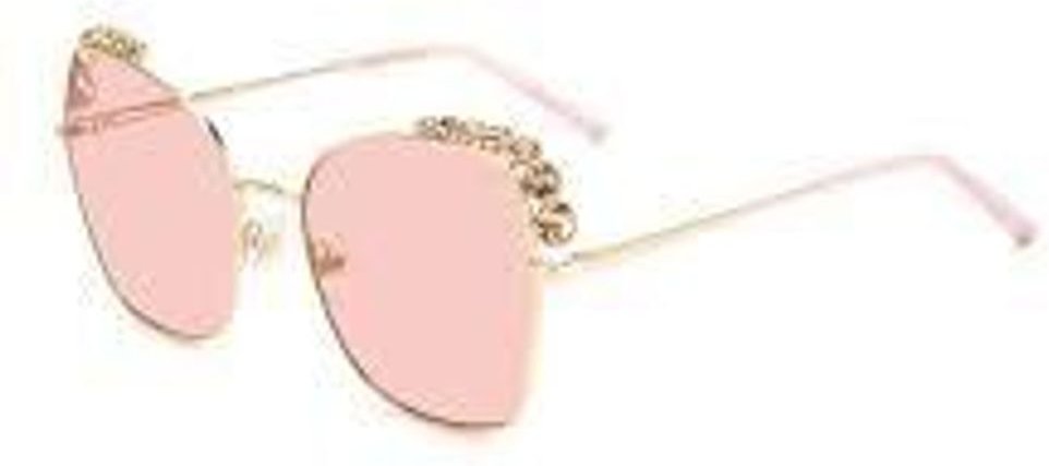 Ch8001 Katzenaugen-Sonnenbrille mit rosa Gläsern