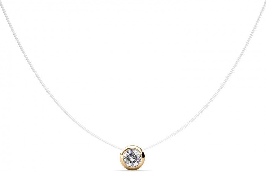 Mond-Halskette - Gold und Kristall