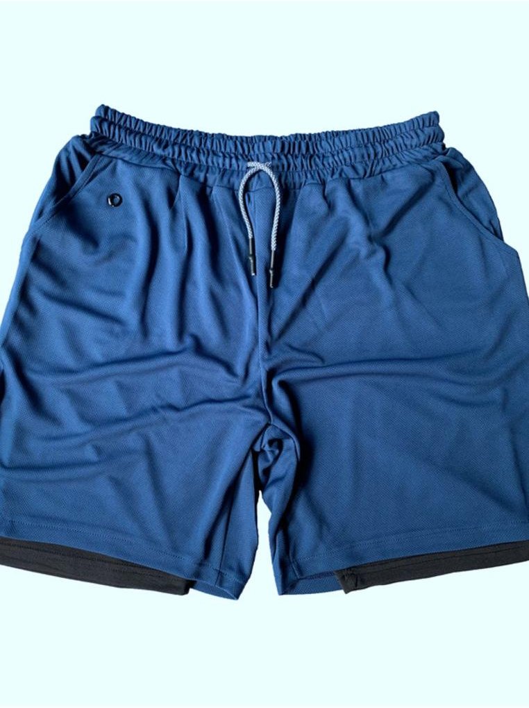 Herren Plus-Size Sportshorts mit Taschen und Kordelzug