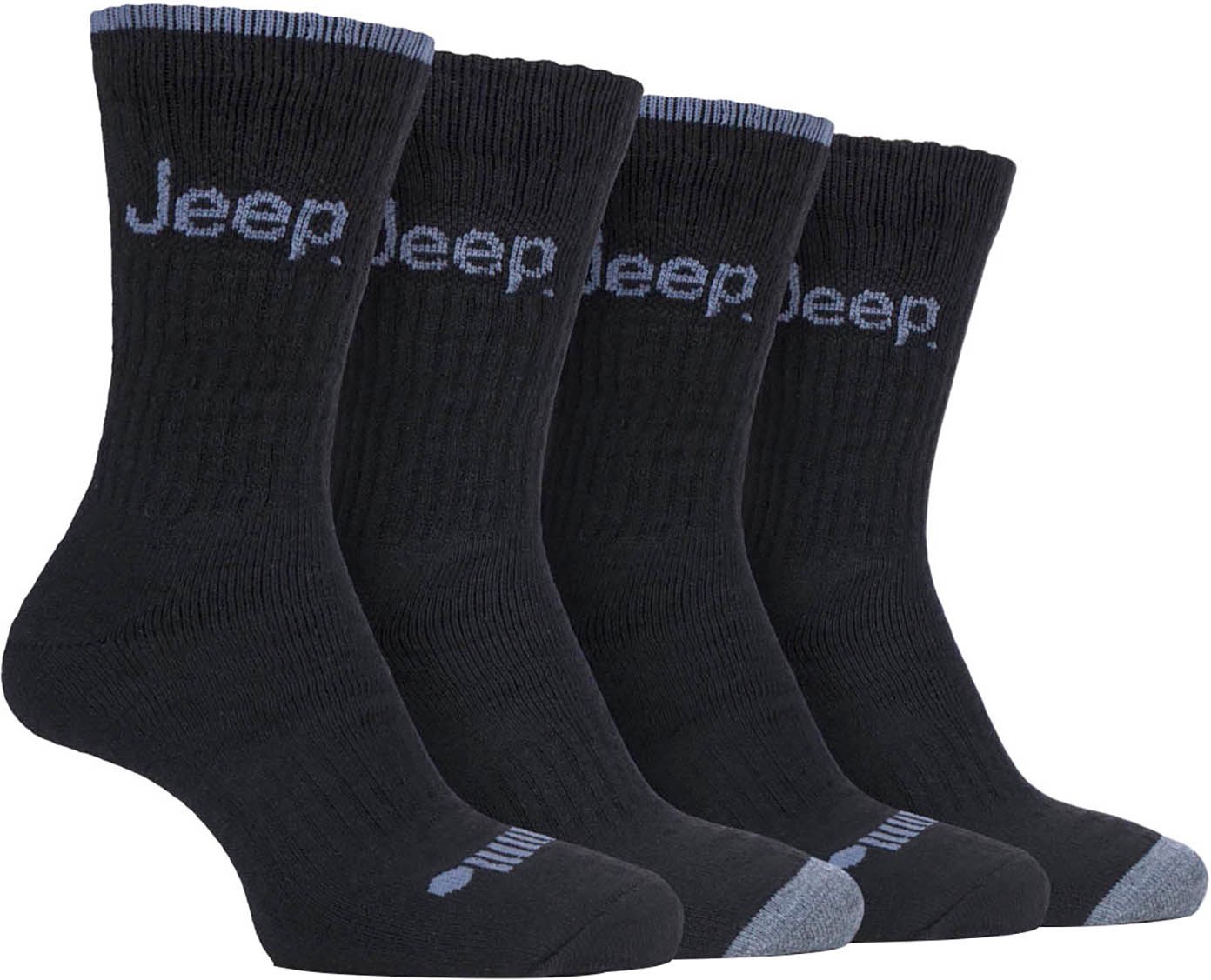 JEEP - 4 Paar Herren Anti Blister dick gepolstert Luxus Boot Socken