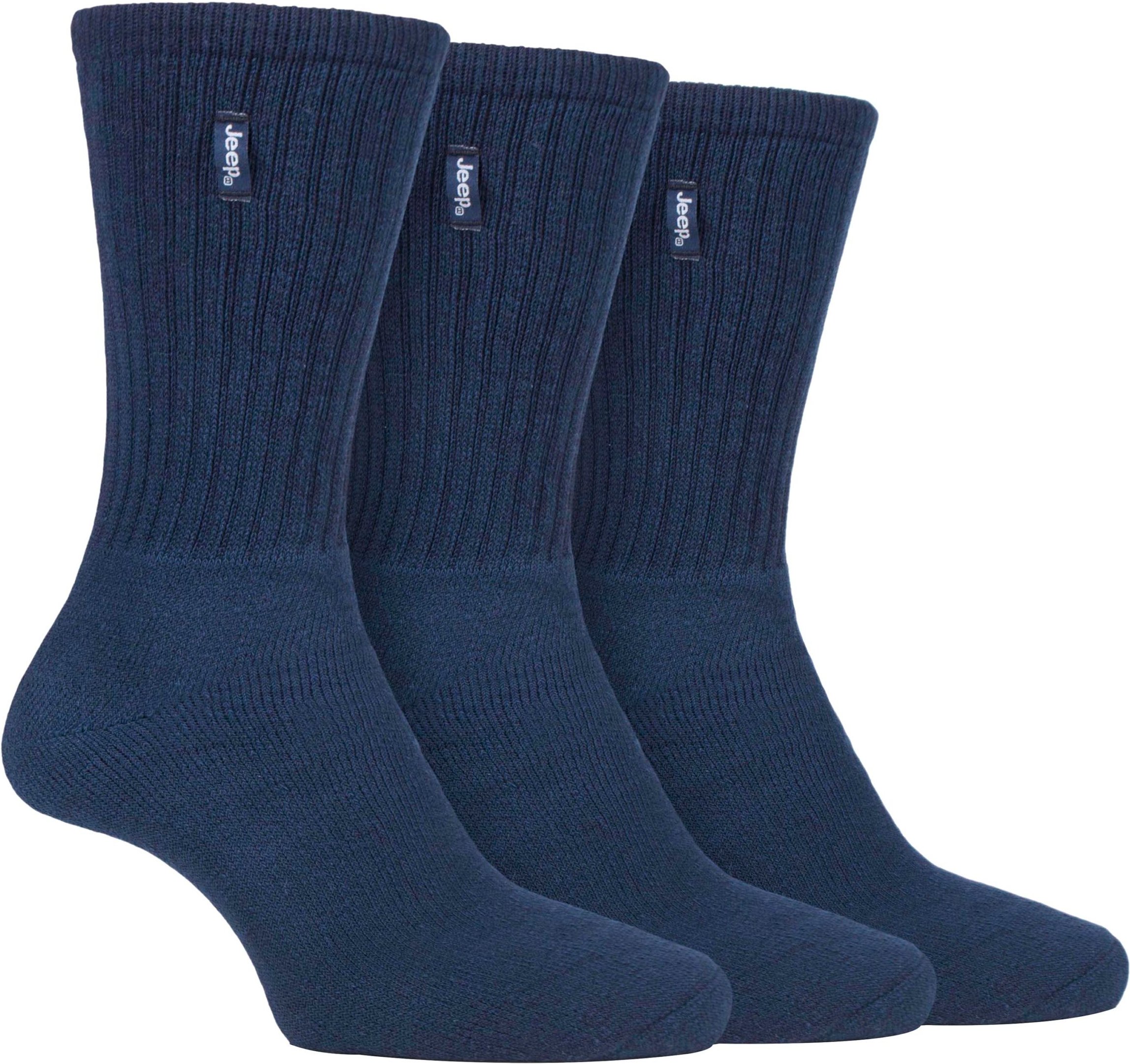 JEEP - 3 Paar Herren Vintage Baumwolle gepolstert Socken für Wanderschuhe