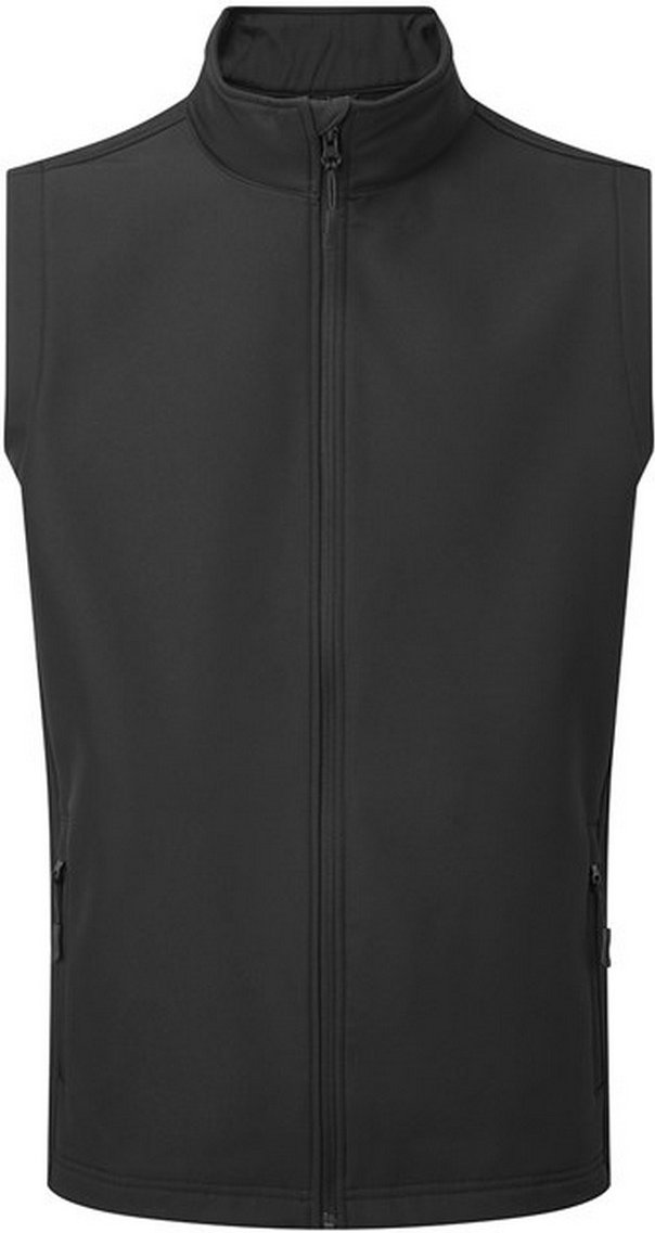 Premier Mens Windchecker Recycled Druckbare Gilet (Schwarz)