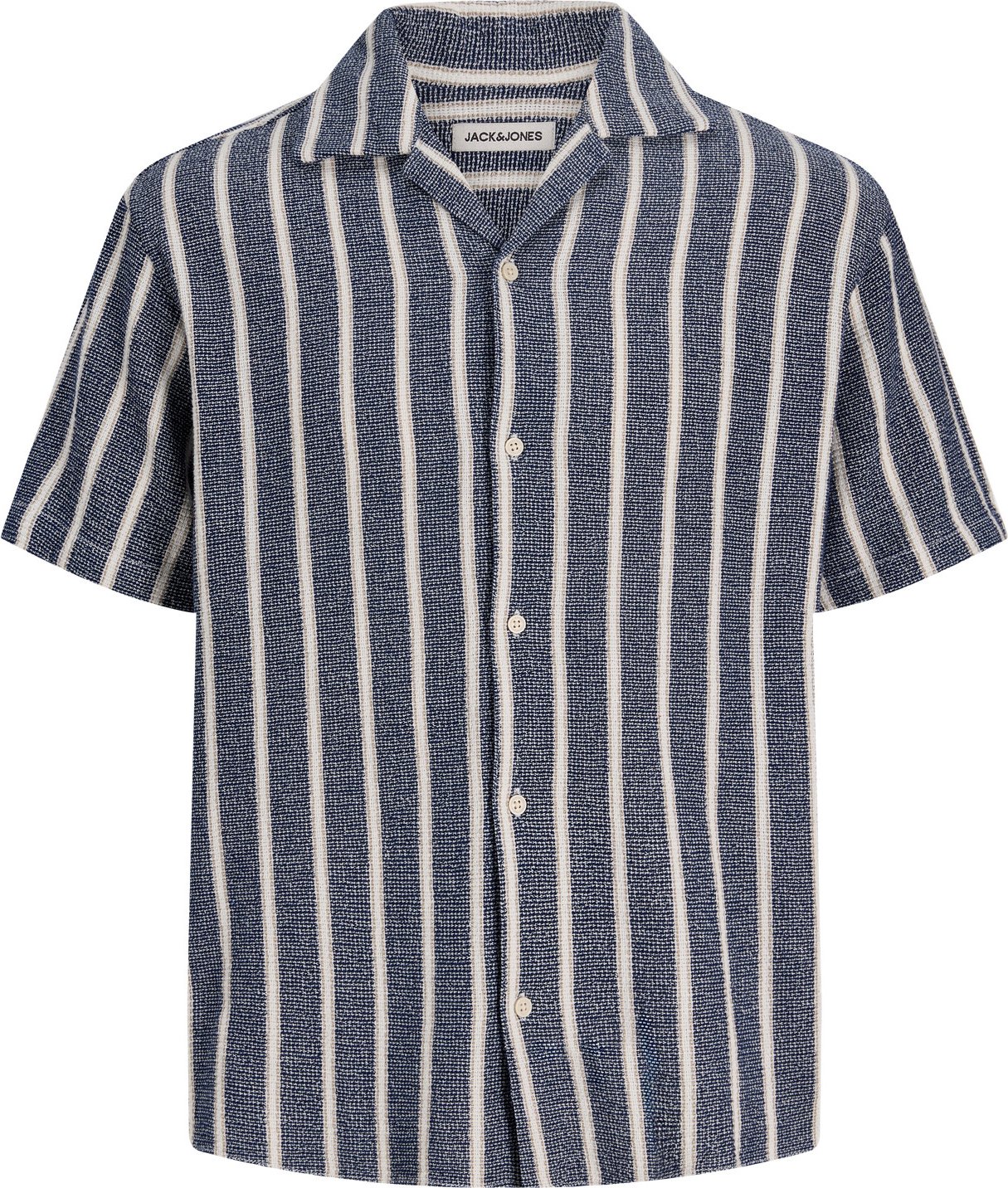 Jack & Jones Überhemd Coba Stripe Resort Hemd Blau