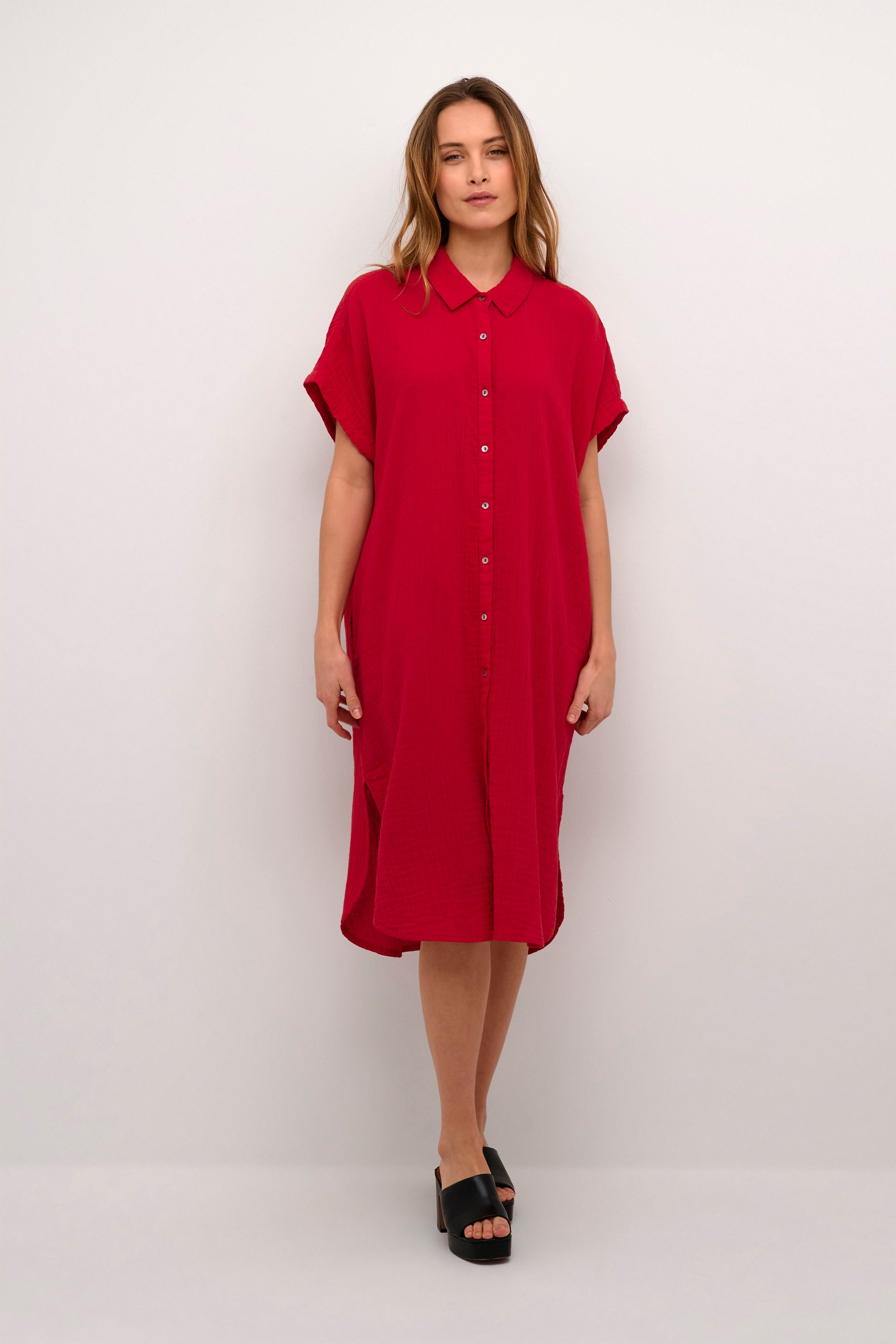 Thumbnail - Kleid Oversize Passform Rennautotrot red