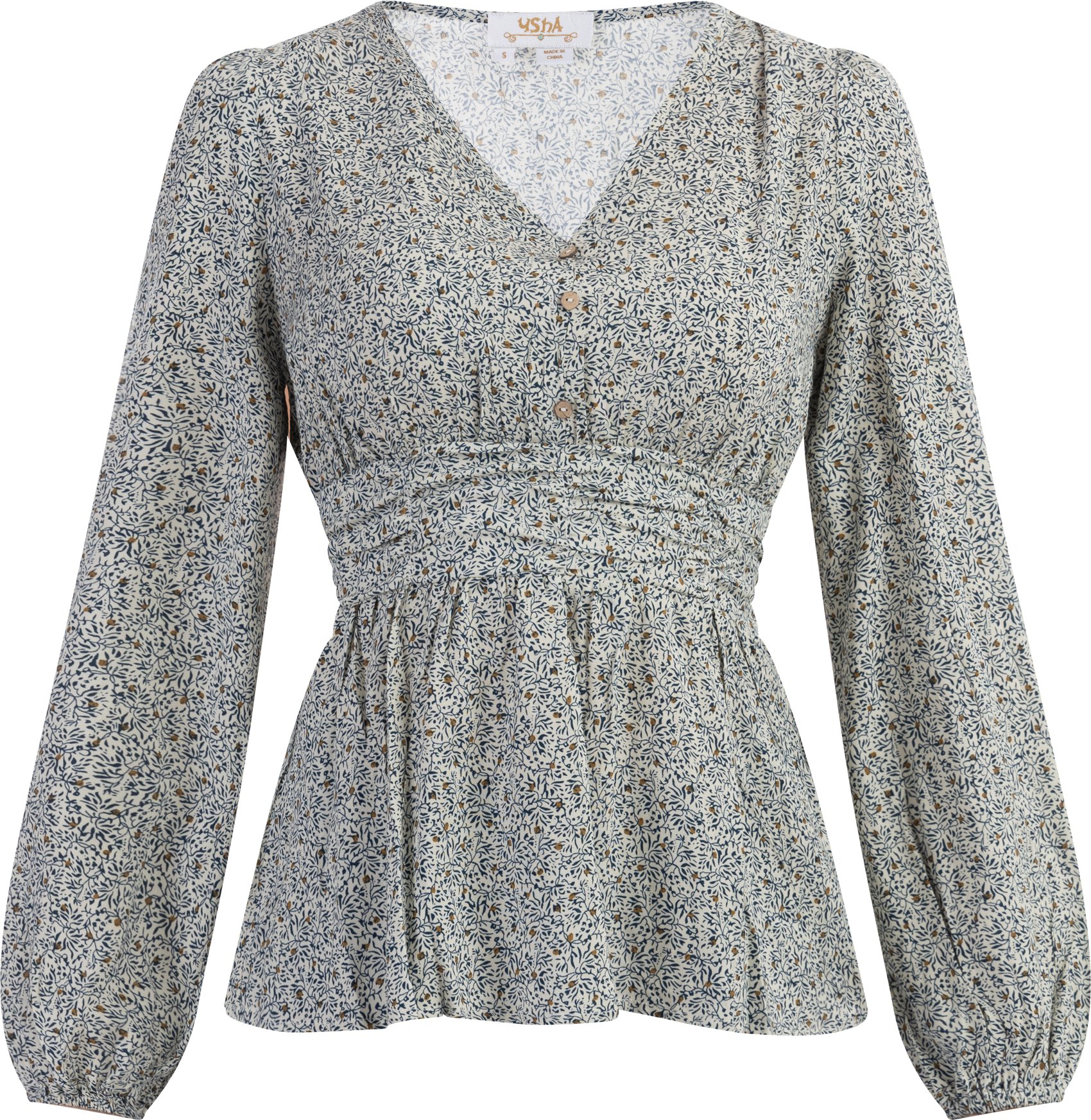 Thumbnail - usha Bluse Damen Wollweiß Mehrfarbig