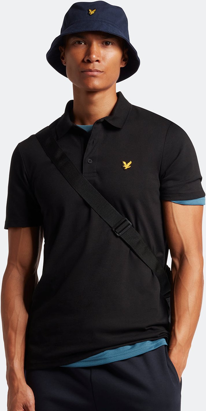 Lyle & Scott Sport Poloshirt mit kurzen Ärmeln in Schwarz