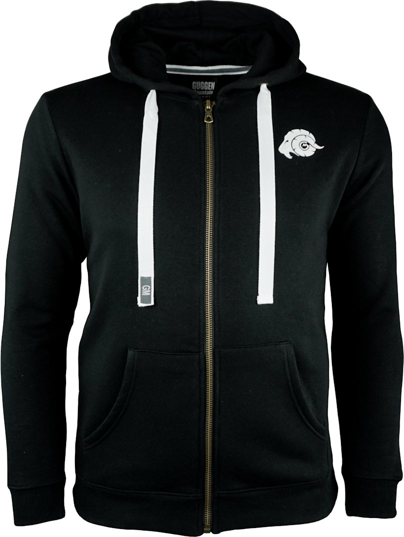 Herren Wandern Kapuzenpullover H06 mit Reißverschluss Schwarz