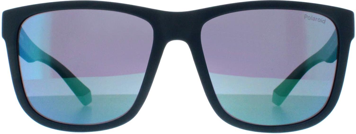 Polaroid Square Herren Matt Teal Grau Grün Spiegel Polarisiert PLD 2155/S