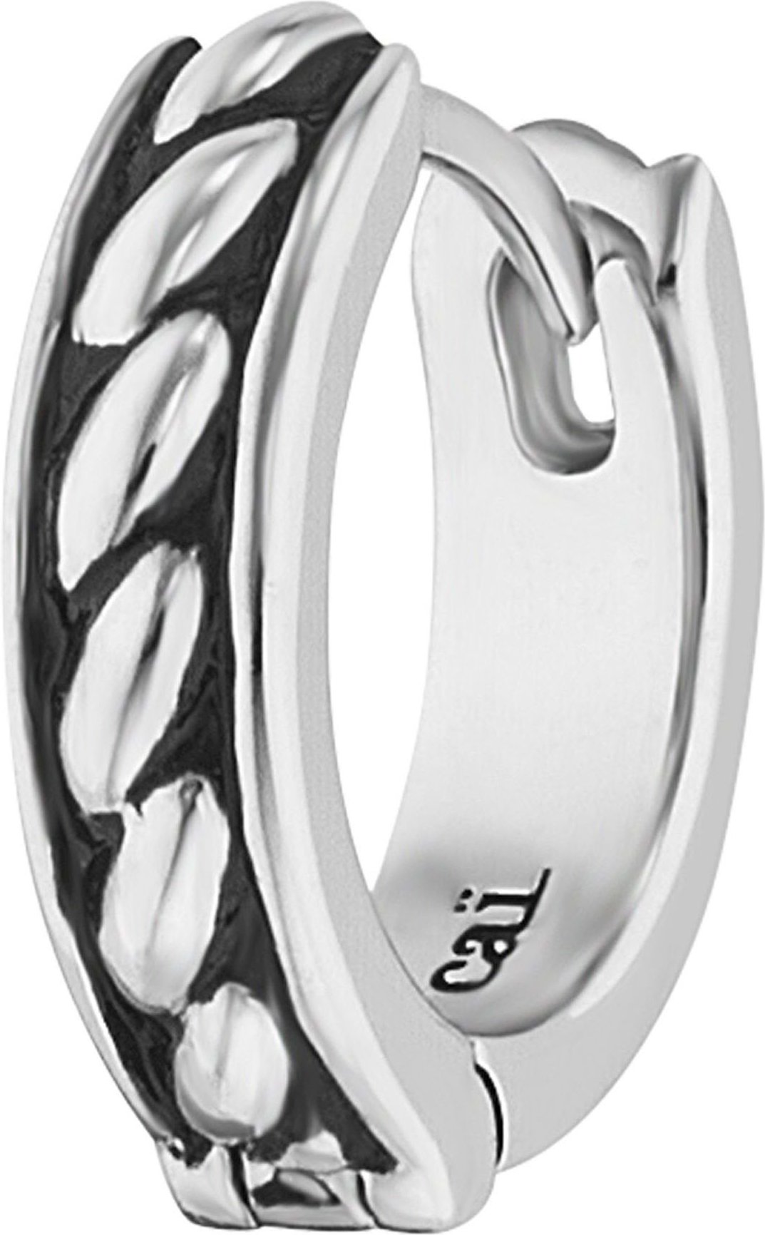 cai Single-Ohrring 925 Sterling Silber rhodiniert Farbe schwarz