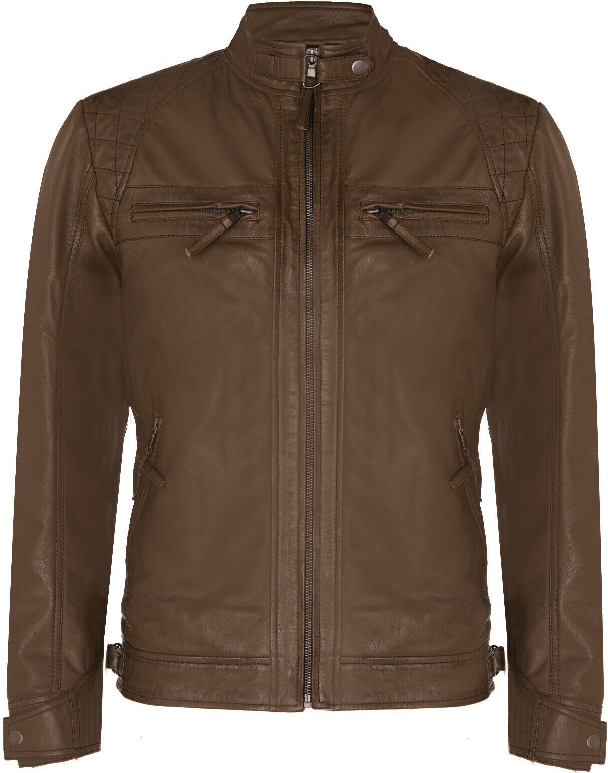 Gesteppte Bikerjacke aus Leder von Rock Racing