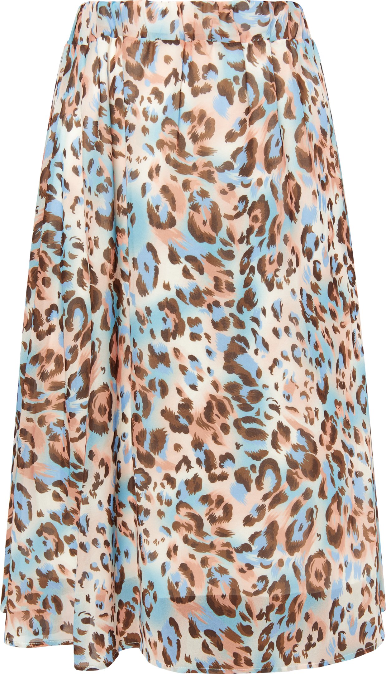 Faina Rock mit Leoprint Damen Beige Mehrfarbig