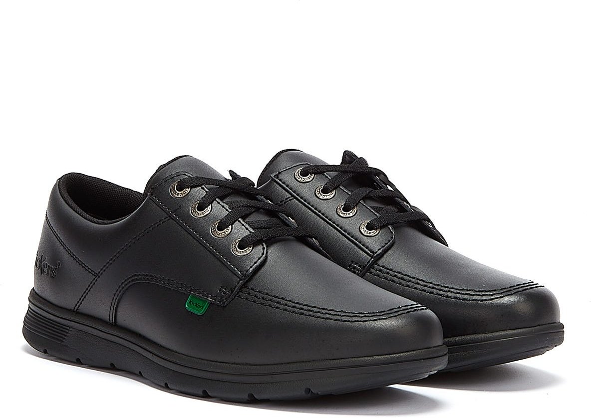 Kickers Kelland Lace Lo Schwarz Leder Schuhe
