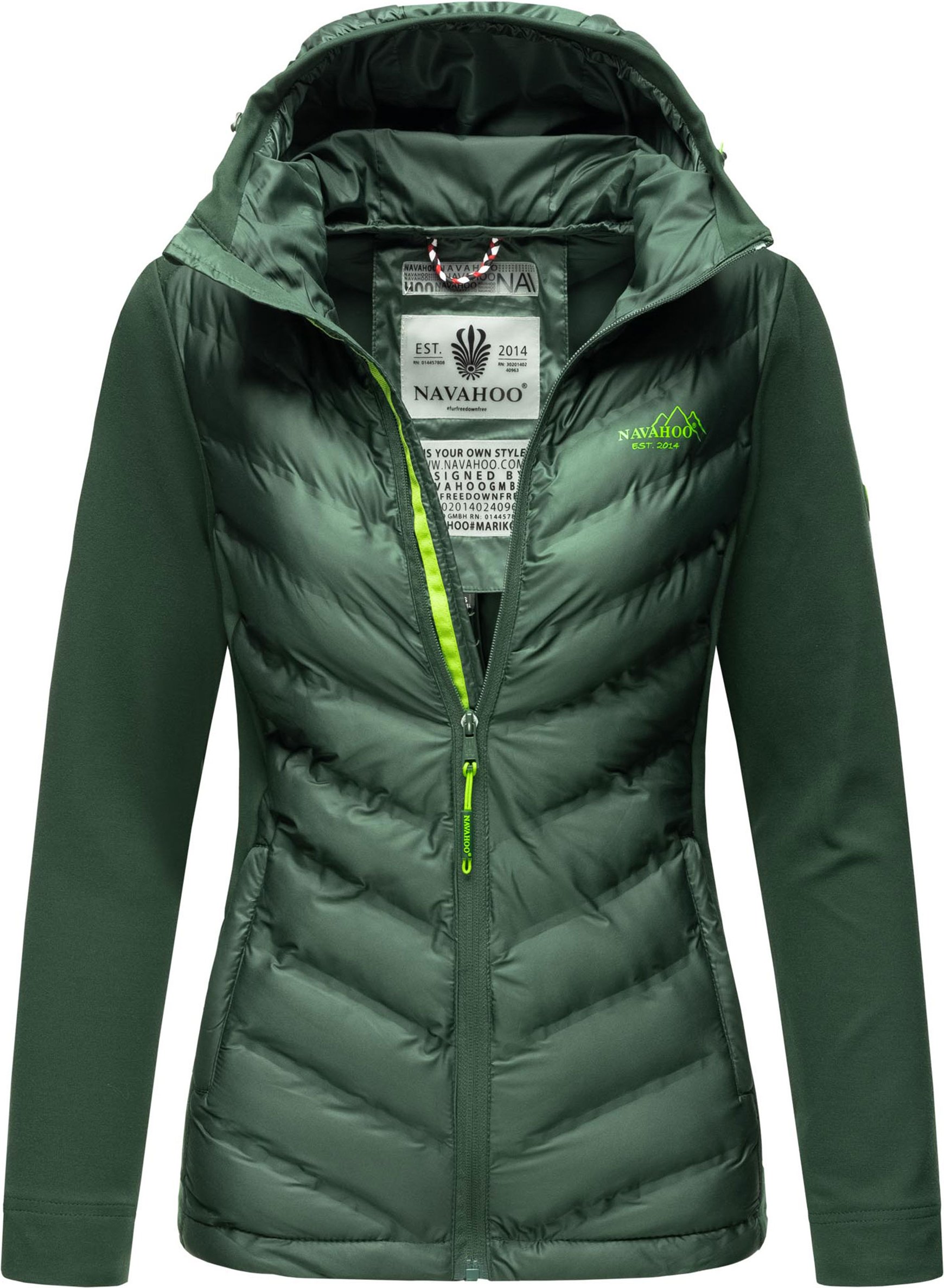 Navahoo Damen Steppjacke Nimm mich mit – Figurbetont, Stylisch & Bequem mit Kapuze