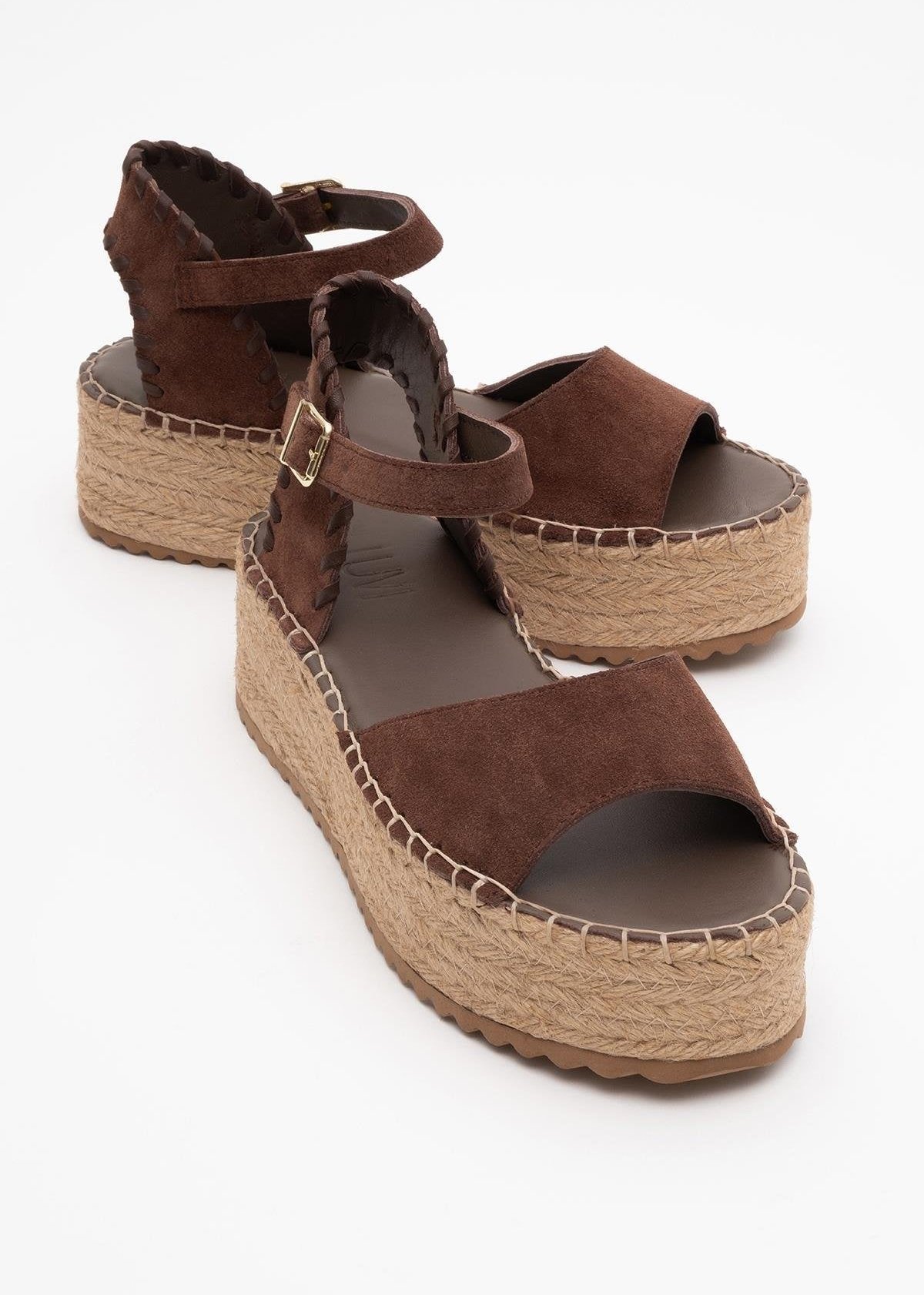 Serez Leder Plateau-Espadrilles Sandale (Damen)