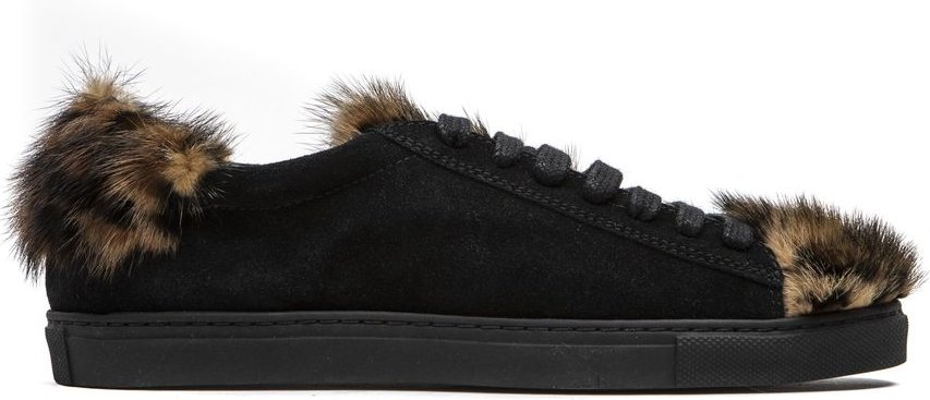 Mr&Mrs Italy Schwarze Leder Damen Sneaker