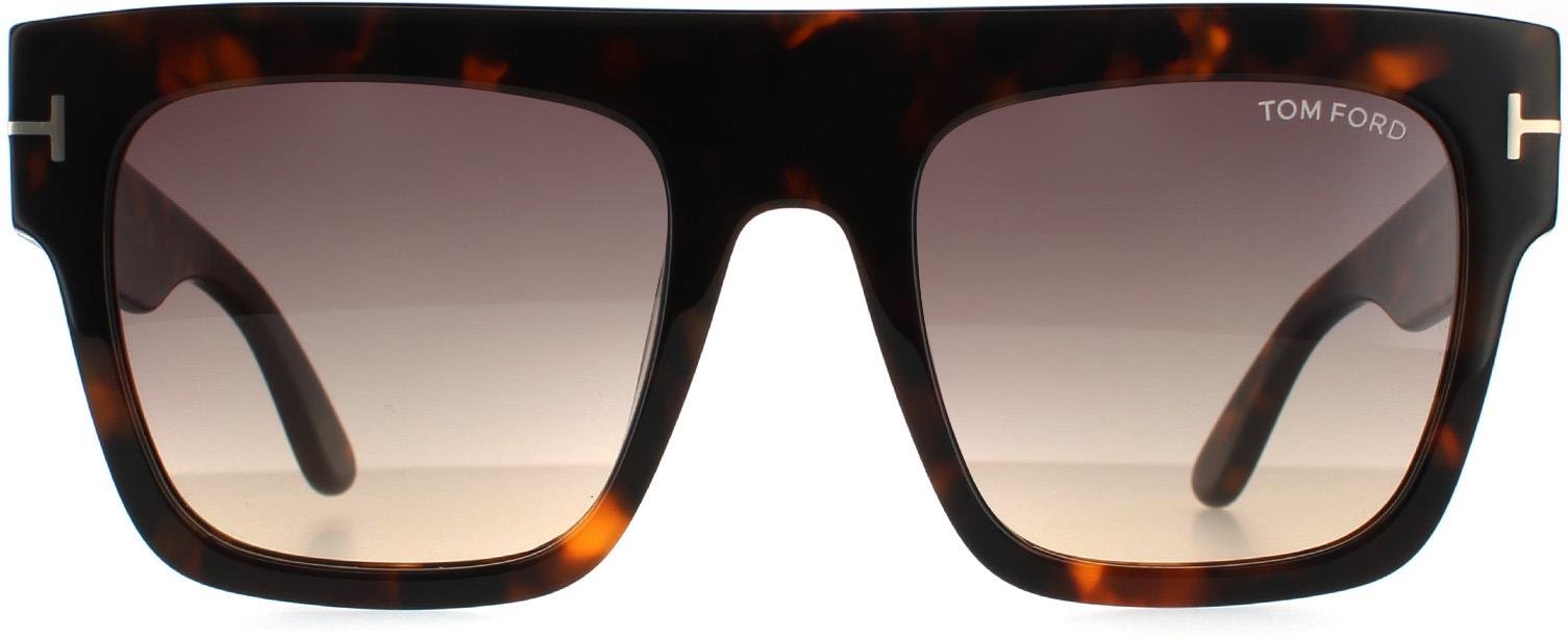 Tom Ford Square Womens Dark Havana Smoke Gradient