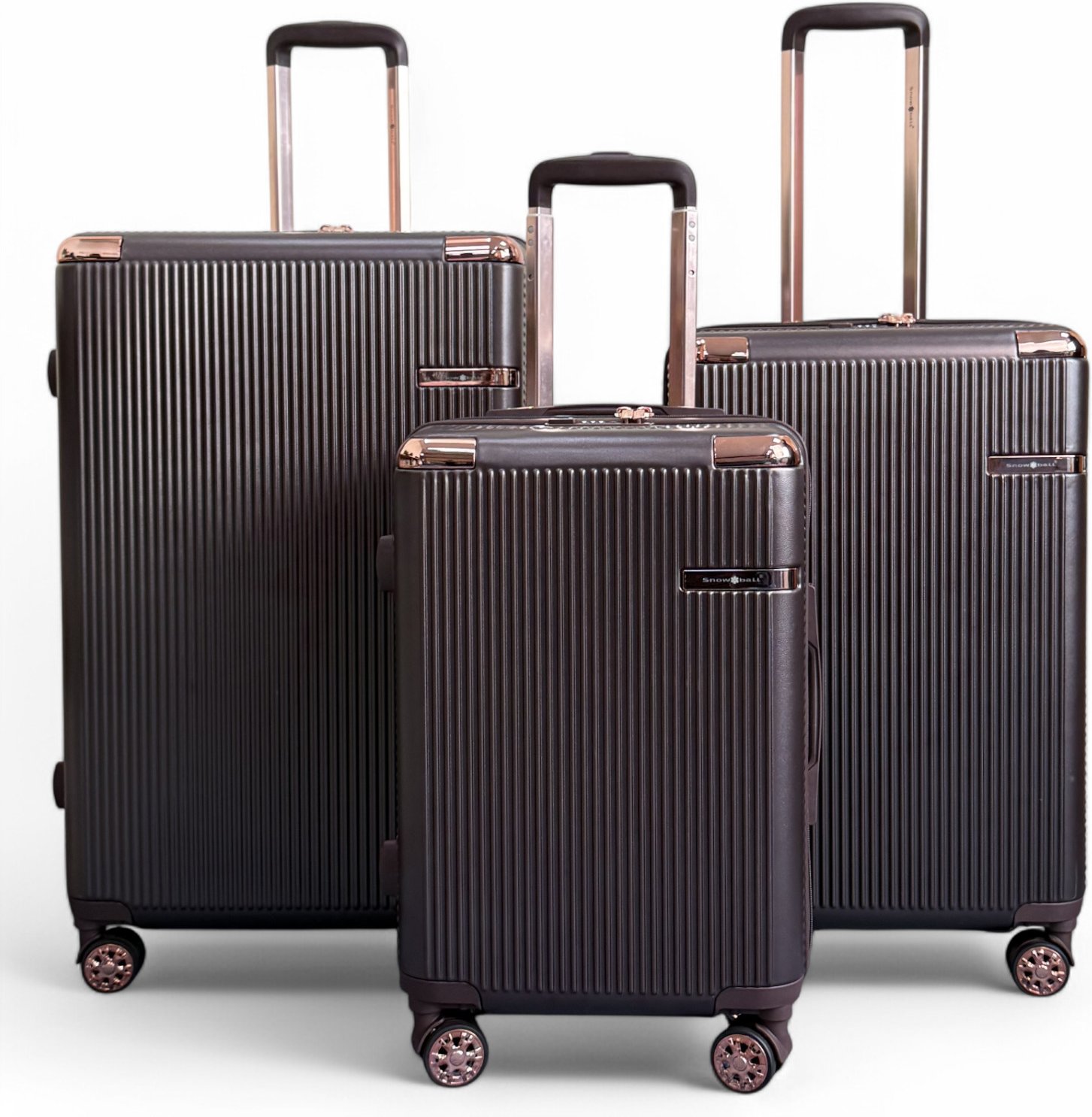 Erweiterbares Hartschalen-Reisekoffer-Set mit 8 Rädern, Marron