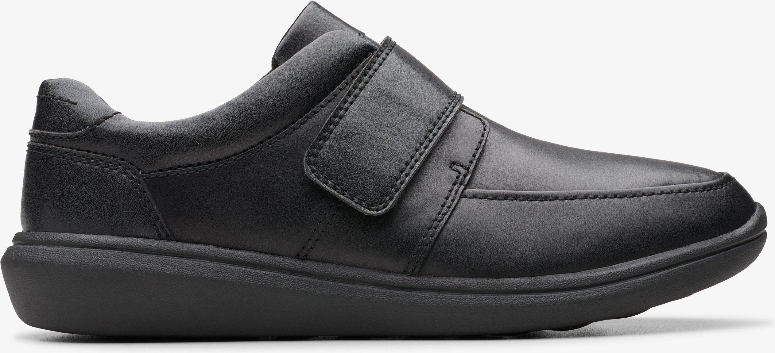 Watchet Riemen Schwarze Leder Schuhe