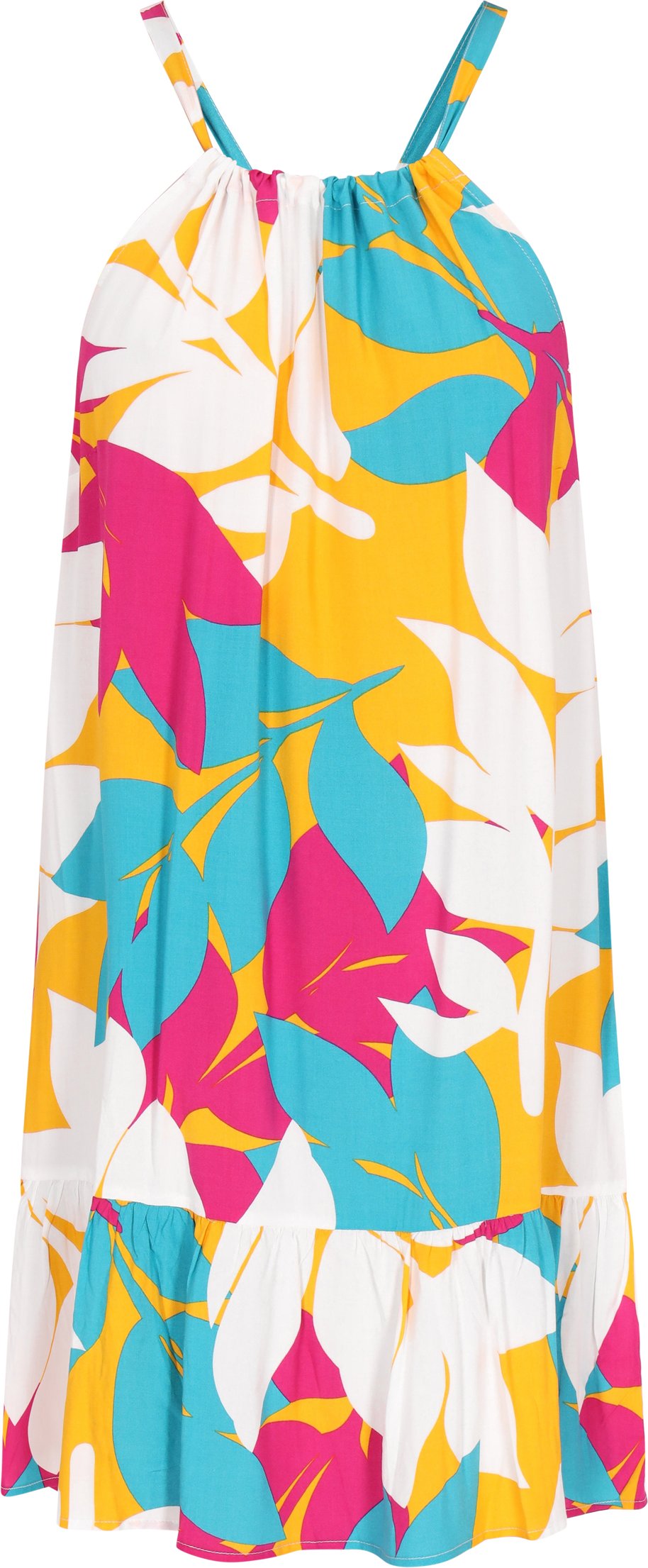 IZIA Kleid Frauen gelb mehrfarbig