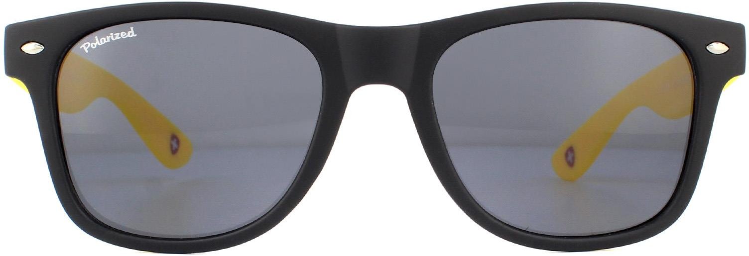 Montana Sonnenbrille MP40 F Schwarz mit gelbem Rubbertouch Schwarz Polarisiert