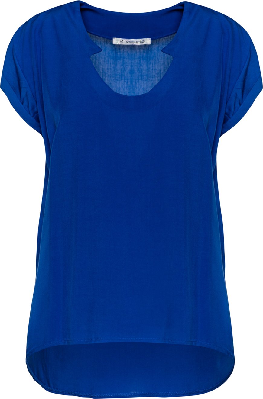 Dunkelblaues Oberteil mit Kappeärmeln