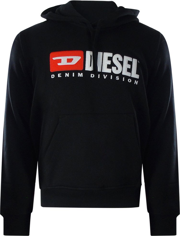 Schwarzer Hoodie Mit Diesel-division-logo