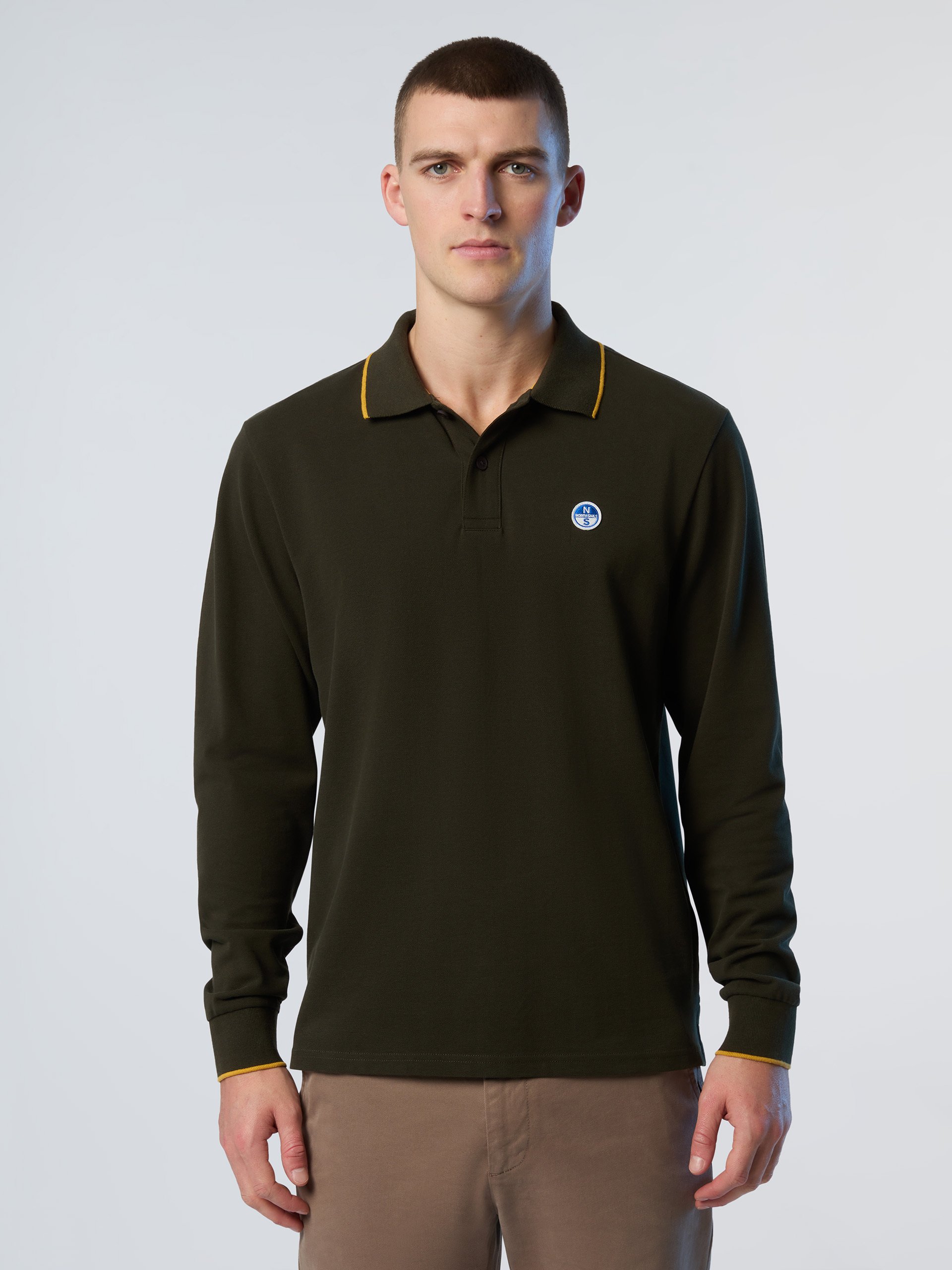 North Sails Polohemd Langärmelig mit Kragenprint