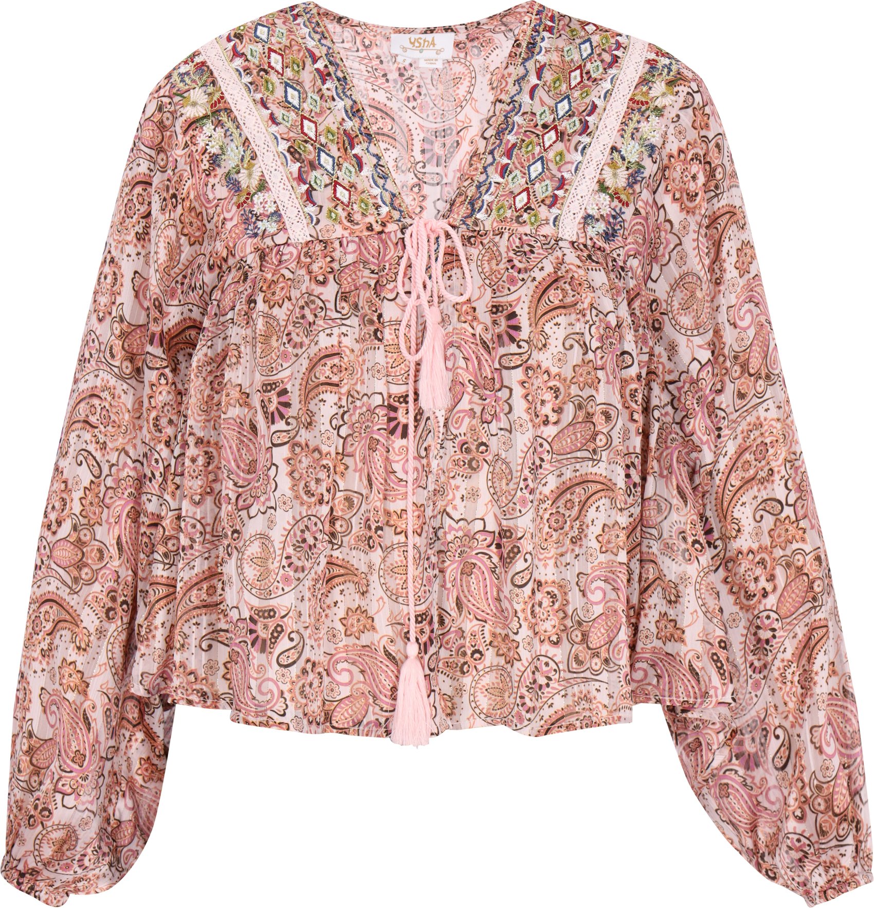 usha Bluse Frauen hellrosa mehrfarbig