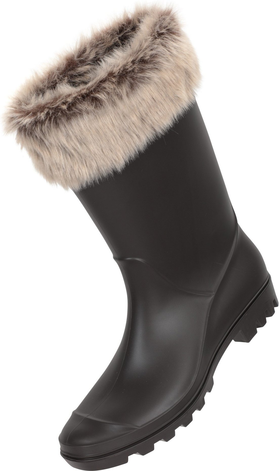 Mountain Warehouse Damen/Frauen Kunstfell gefütterte Gummistiefel (Beige)