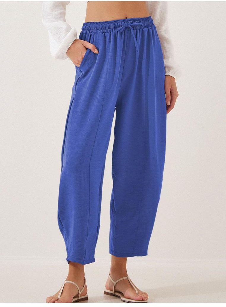 Thumbnail - Damen Große Größen Kordelzug Zugehörige Cropped Jogginghosen Plus Size