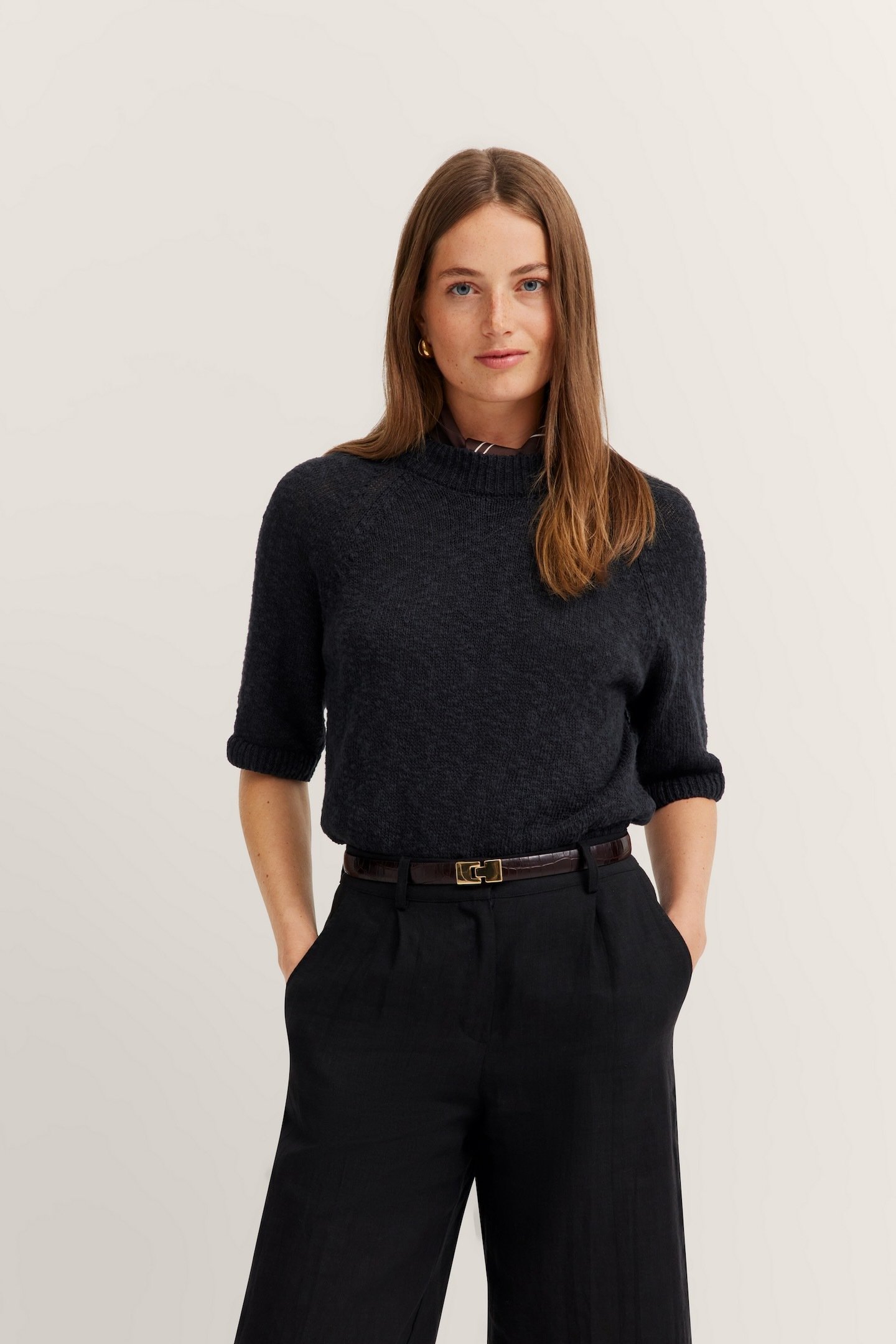 Thumbnail - Bugatti Damen Sommerpullover aus Baumwoll-Leinen-Mischung