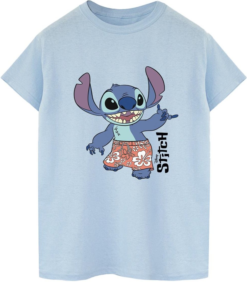 Disney - "Lilo & Stitch Bermuda Shorts" T-Shirt für Herren (Babyblau)