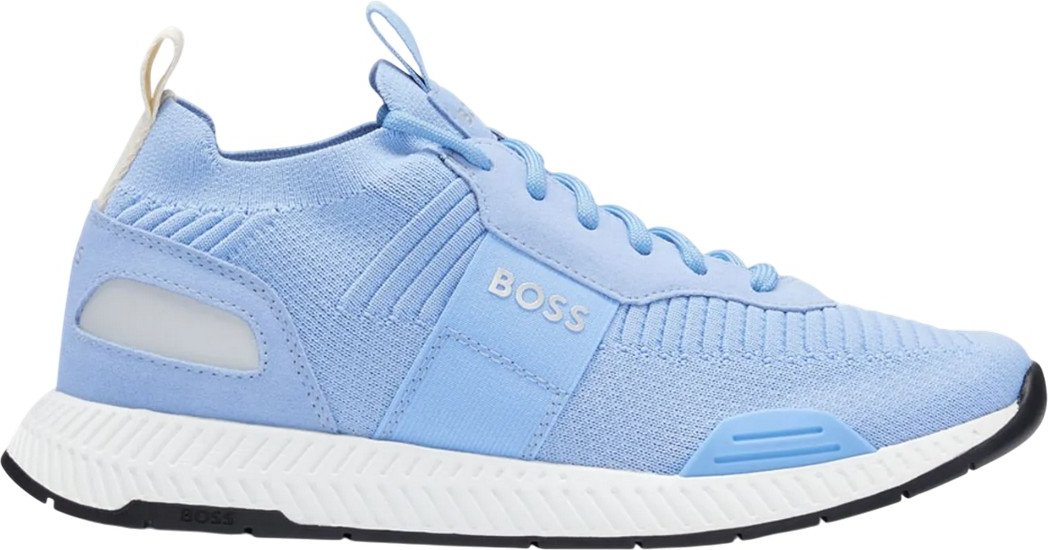 Thumbnail - Boss - Herren Sneaker "Titanium", Wildleder-Panel (Hellblau)