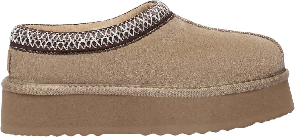 EverAu - Damen Hausschuhe "Wonga", Leder (Sand)