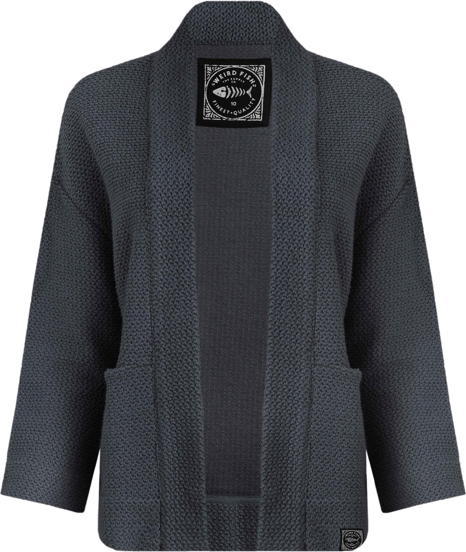 Weird Fish - "Santosh" Strickjacke kurz geschnitten für Damen (Marineblau)