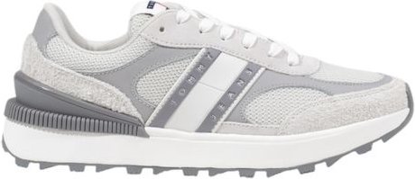 Tommy Hilfiger Jeans Graue Wildleder-Leder Sportlichen Sneakers