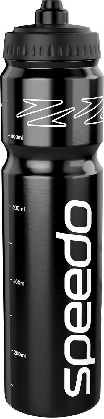 Speedo - Wasserflasche, Logo, 1l (Schwarz/Weiß)