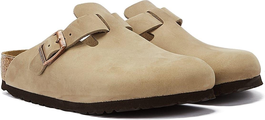 Birkenstock Boston Wachsleder Schmal Tabacco Braun Clogs