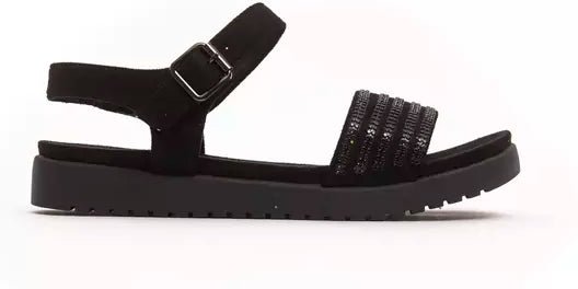 Péché Originel Schwarze Textil Damen Sandale