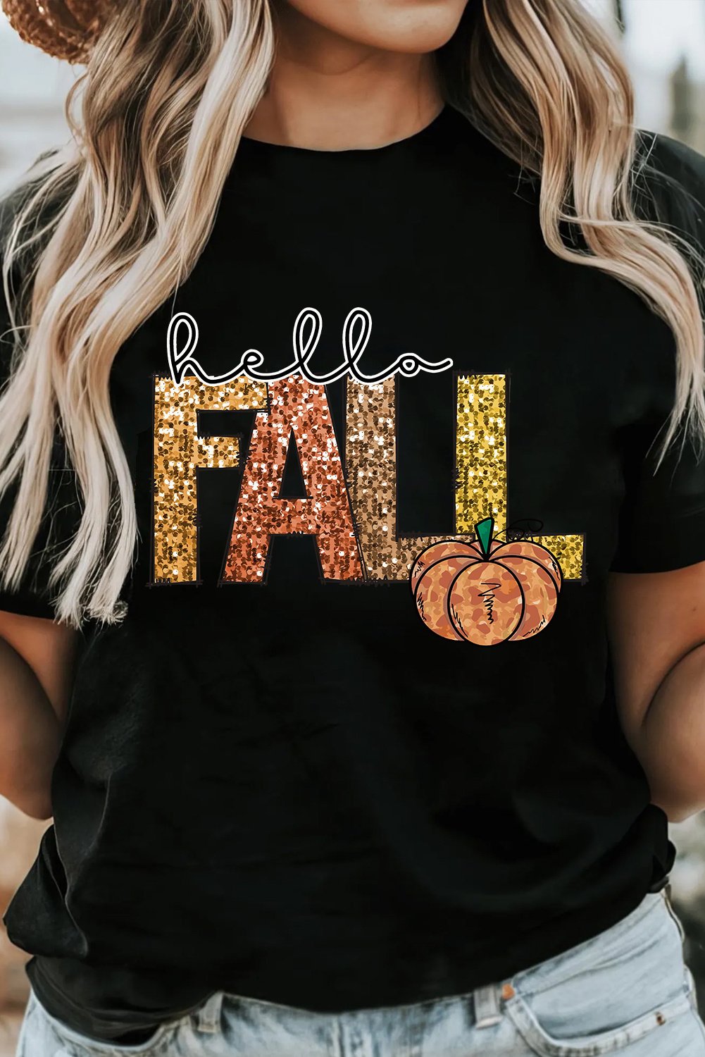 Hallo Herbst Grafik T-Shirt