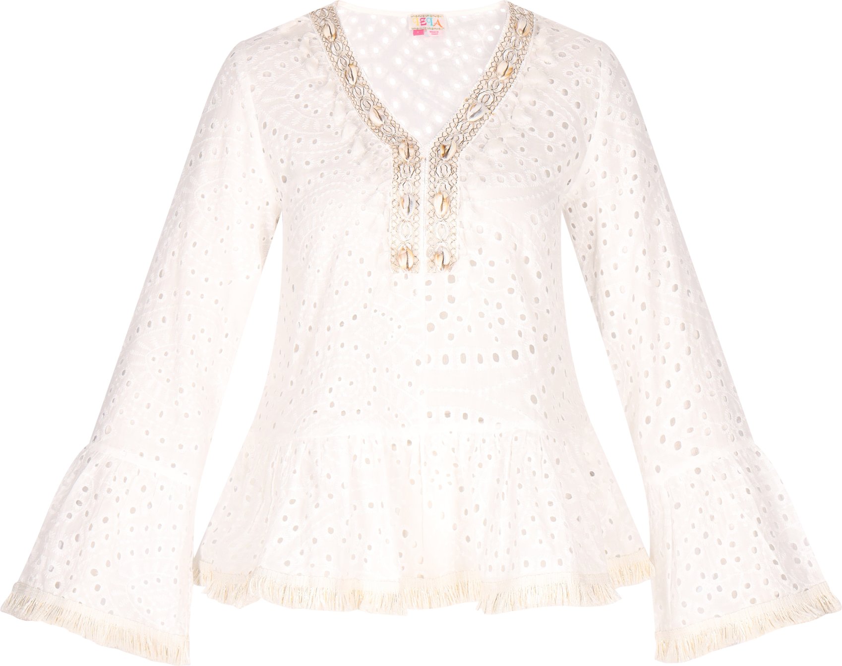 IZIA Bluse Damen Wollweiß